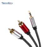 15FT 3.5MM MALE TO 2RCA MALE