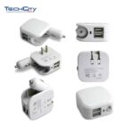 AIDEN DESIGN 2-IN-1 WALL CAR CHARGER