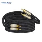 10FT 3.5MM MALE TO 2RCA MALE