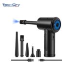 RECHARGEABLE PORTABLE JET FAN COMPRESSED AIR DUSTER - BLACK