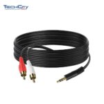 10FT. 3.5MM STEREO MALE TO 2*RCA MALE CABLE BLACK