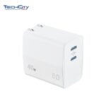 INSIGNIA V30 SEREIS 45W DUAL PORT USB-C COMPACT WALL CHARGER (NS-MW34SC2W22-C) - WHITE