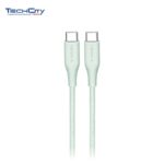 INSIGNIA LIGHT GREEN BRIADED USB C-C CABLE