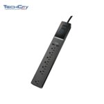 RocketFish 5ft. Cord + 7-Outlet Surge Protector with 2 USB (Black)