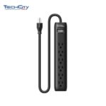 BestBuy Essentials 2ft. Cord, 6-Outlet Surge Protector (BE-206-C) - Black