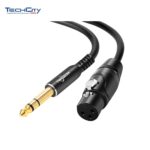 10FT. 6.35MM MALE TO XLR FEMALE CORD (BLACK) *30 DAYS WARRANTY