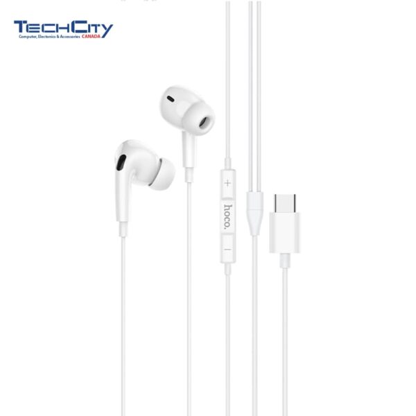 HOCO M101 PRO TYPE-C WIRED EARPHONES WHITE