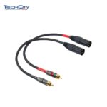 1.5M XLR MALE TO RCA MALE (BLACK) *30 DAYS WARRANTY