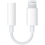 8 PIN LIGHTNING TO 3.5MM HEADPHONE JACK ADAPTER CABLE - WHITE