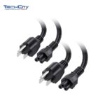 3 Prong Power Cord 6ft. Long - Black