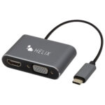 Helix USB-C to HDMI & VGA Adapter (ETHADPCHV) - Black
