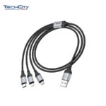 HOCO X102 3.2FT. USB-A TO USB-C BRAIDED FAST CHARGING CABLE - BLACK