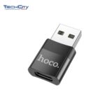 HOCO UA17 2-IN-1 USB2.0 ADAPTER IP&USB-C MALE TO FEMALE - BLACK