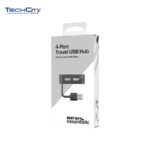 BestBuy Essentials 4-Port Travel USB 2.0 Hub Up to 480 Mbps (BE-PH2A4AT-C) - Black