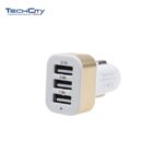 CAR 3*USB CHARGER WHITE