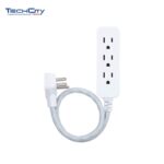 M&M 6ft 3-Outlet Power Extension Cord - White