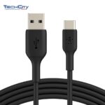 Liour 5ft. USB-A to USB-C Charge/Sync Braided Cable Black