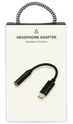 LBT132 USB-C Male to 3.5mm Headphones Female Adpater - Black